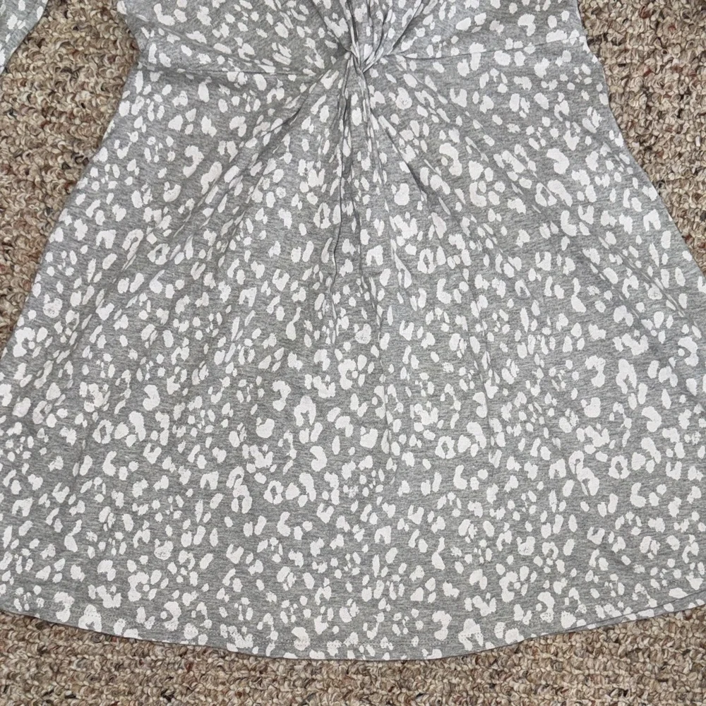 GAP Gray and White Patterned Kids Dress